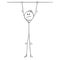 Cartoon of Unhappy Man Hanging High