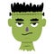 Cartoon unimpressed Frankenstein