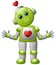 Cartoon valentine robot