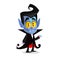 Cartoon Vampire vector illustration. Standing vampire character.