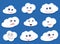 Cartoon vector clouds