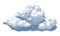 Cartoon vector cumulus cloud isolated
