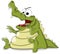 Cartoon vector cute terrible crocodile