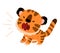 Cartoon vector illustration, Cartoon characters tiger growls