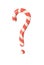 Cartoon vector illustration Christmas Candy Cane. Hand drawn sign font. Actual Creative Holidays sweet symbols question mark