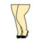 Cartoon vector illustration of chubby female legs