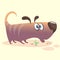 Cartoon Vector Illustration of Cute Purebred Dachshund. Doggy icon.