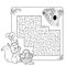 Cartoon Vector Illustration of Education Maze or Labyrinth Game