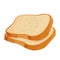 Cartoon vector illustration isolated object delicious flour food bakery bread whole grain toast