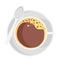 Cartoon vector illustration isolated object drink coffee and cup saucer spoon