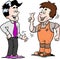 Cartoon Vector illustration of two men there has agreed a deal