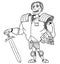 Cartoon Vector Medieval Fantasy Hero Knight Prince