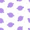 cartoon vector seamless pattern with cute blowfish