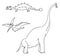 Cartoon Vector Set 01 of Ancient Dinosaur Monsters