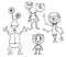 Cartoon Vector Set 04 of Friendly Aliens Astronauts