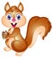 Cartoon Vector Squirrel Illustration