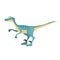 Cartoon velociraptor. Flat simple style carnivore dinosaur. Jurassic world predator animal. Vector illustration for kid education