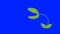 Cartoon Venus Fly Trap Biting On A Blue Screen Background