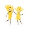 Cartoon vermicelli Italian pasta happy character