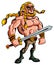 Cartoon Viking with a sword