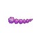Cartoon virus cell vector icon, purple bacteria