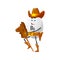 Cartoon vitamin B6 cowboy or ranger character