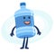 Cartoon Water Bottle Character. Bottled water delivery