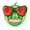 Cartoon Watermelon and Braces Theeth. Medical Braces Teeth. Dental Care Orthodontic Treatment. Cartoon Opening Mouth.