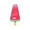 Cartoon watermelon ice cream, kawaii character