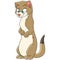 Cartoon weasel animal