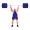 Cartoon weightlifter icon