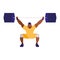 Cartoon weightlifter icon