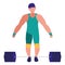 Cartoon weightlifter icon