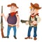 Cartoon western bandits