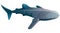 Cartoon whale shark isolated on white background