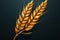 Cartoon wheat ear icon, presented in a straightforward and whimsical style