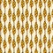 Cartoon wheat ears vertical stripes seamless pattern, vector