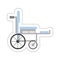 cartoon wheelchair medical equipment icon
