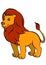 Cartoon wild animals for kids. Cute beautiful lion.