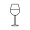 Cartoon Wine Glass Icon Isolated On White Background