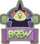 Cartoon Witch Brew Label