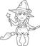 Cartoon witch coloring book