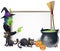 Cartoon Witch Halloween Sign