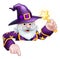 Cartoon Wizard Pointing