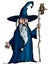 Cartoon Wizard with staff