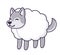 Cartoon Wolf in sheep\\\'s clothing