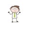 Cartoon Wonder Young Businessman Face Expression