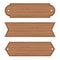 Cartoon Wood Banners Wooden planks set. Vector