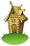 Cartoon wooden house