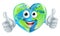 Cartoon World Earth Day Thumbs Up Heart Globe Character